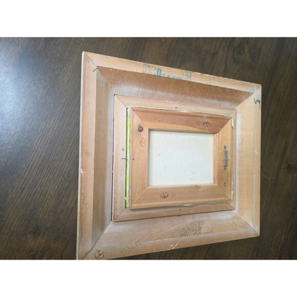 VTG Oil Painting Woman in Pink Dress in Garden Scene Signed Jennifer West 13x15 - Picture 14 of 16